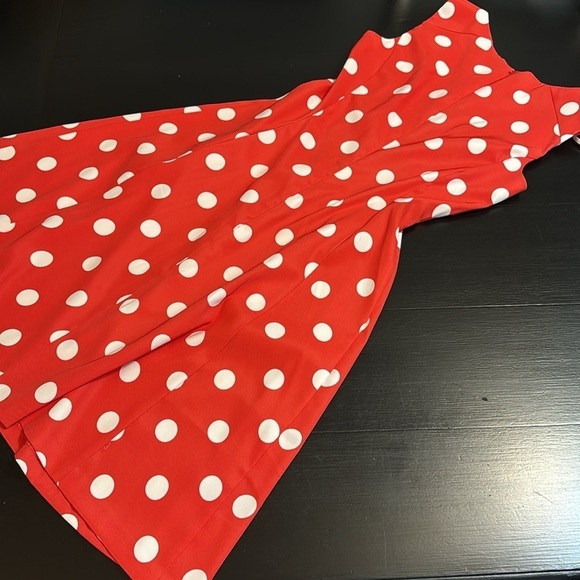 Dressbarn Vibrant Red Dress with White polkadots perfect for a day at Disney - Picture 7 of 7